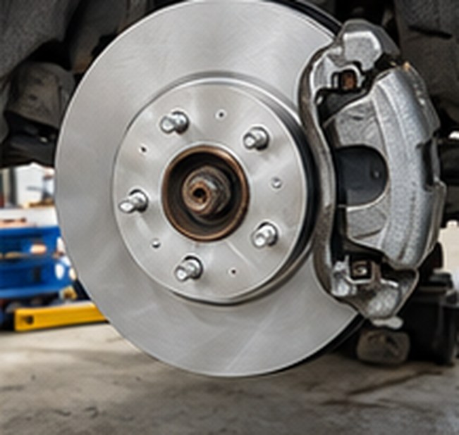 New brake rotor and caliper on the Nissan Altima