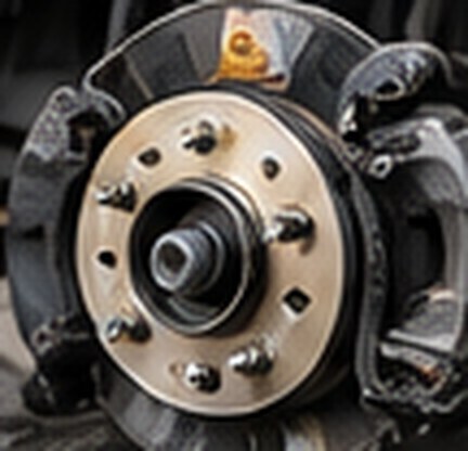 New brake rotor being fitted to the Altima's hub