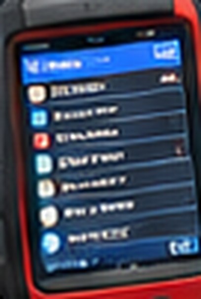 Scan tool showing the Jeep's engine fault codes