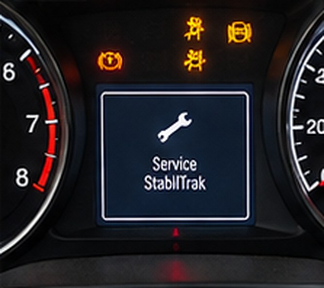 Chevrolet Equinox dashboard with warning lights on