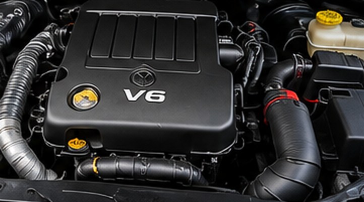 Clean, reassembled engine in the Jeep Grand Cherokee after repair