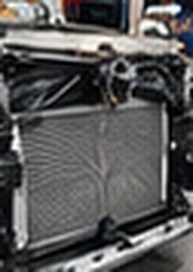 New radiator fitted to the Camry's front end