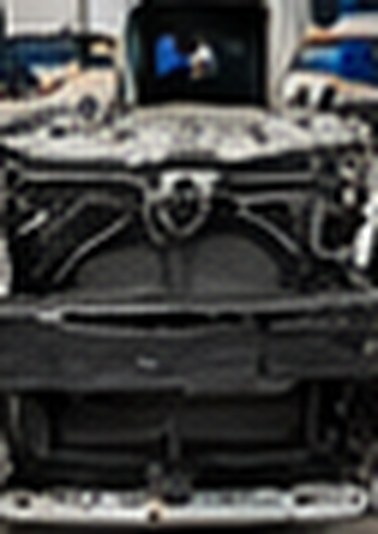 Camry front end with the new support and parts in place