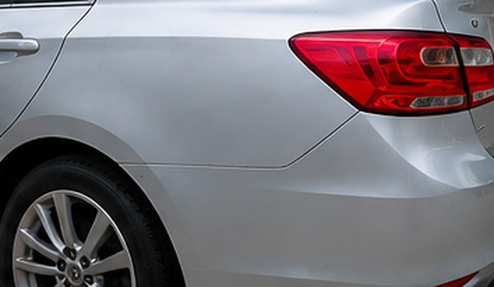 Honda Accord rear quarter panel after repair, smooth and refinished